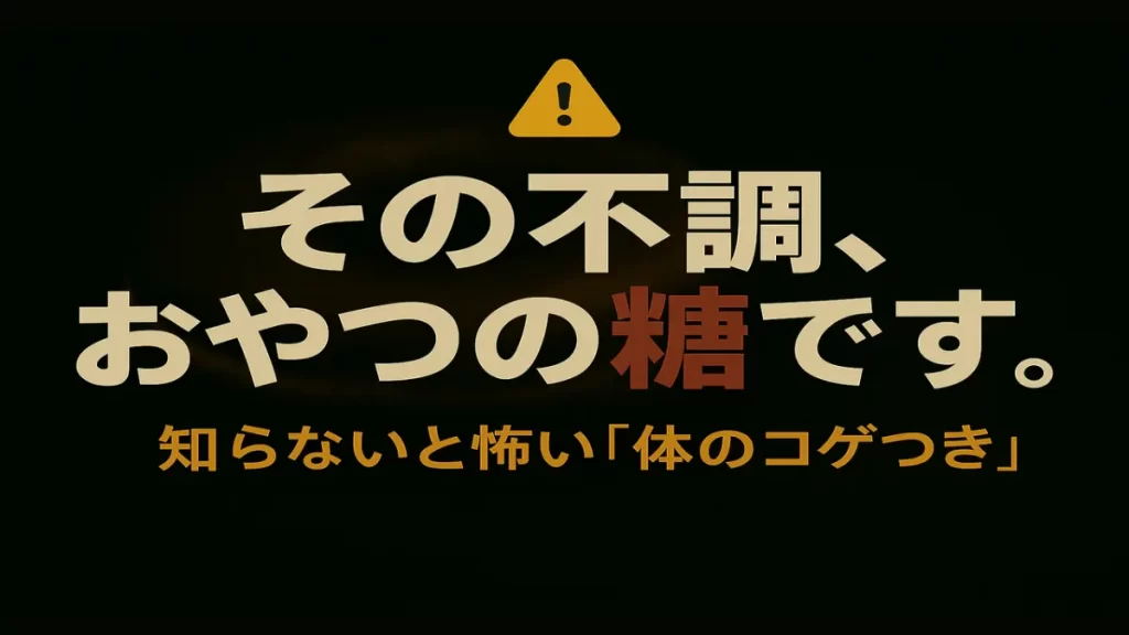 「体のコゲつき」である糖化と老化の関係をイメージしたアイキャッチ画像